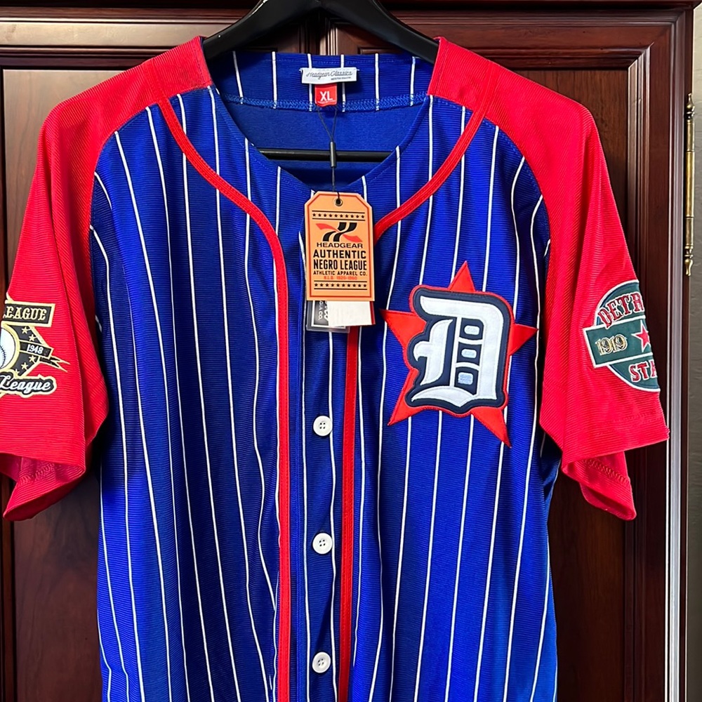 Headgear Rare Negro League Baseball Classics Nostalgic Jersey #24 Detroit Stars! - Picture 4 of 13